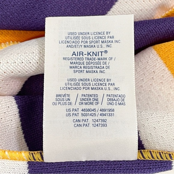 Vintage CCM NHL LA Kings Hockey Jersey Air-Knit Crown Logo Yellow Purple Medium - Picture 14 of 15